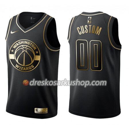 Muški NBA Dres Washington Wizards Personalizirani Nike Crna Golden Edition Swingman